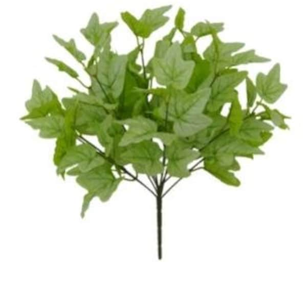 English Ivy Bush 18” x 12, Light Green Ivy Bush Vase Filler, Greenery Stem Wreath Supply, Floral Supply, Wedding Bouquet, 80021 LtGn Ivy