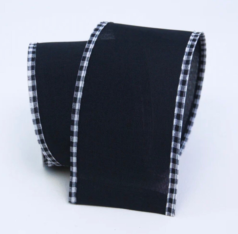 Farrisilk Foil Checks 2.5, Checkerboard Ribbon, Black and White Checker  Ribbon, Black White Checked Ribbon