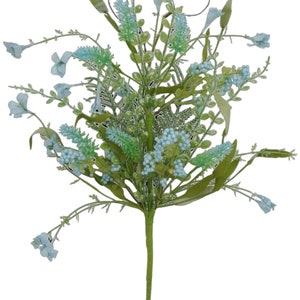 Turquoise 61919 Lavender Berry Spray, Twigs and Greenery Filler Spray 23”, Wreath Embellishment Supply, Floral Supply, Floral Bushes, 60919