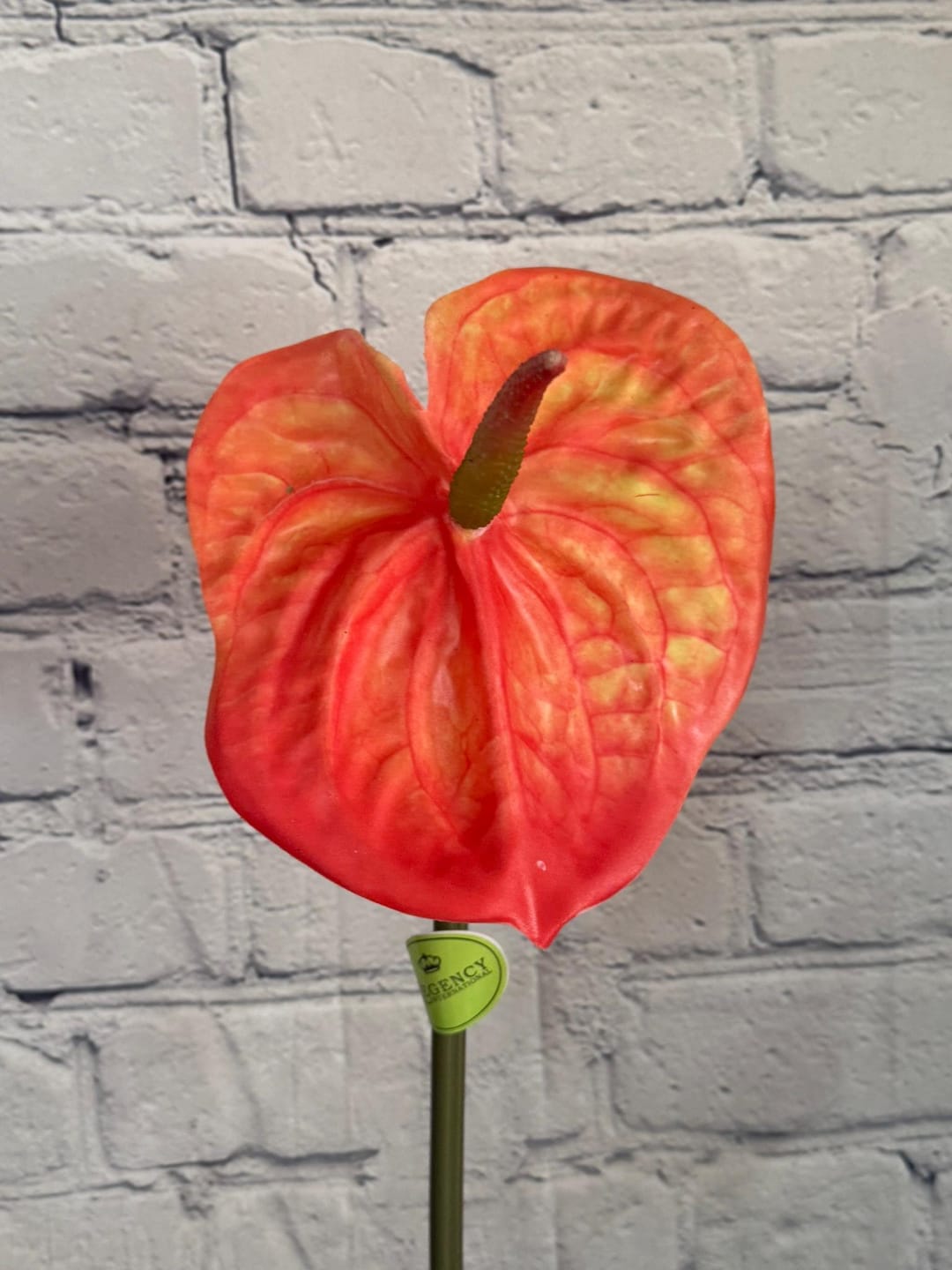 Anthurium Stem, Orange, 25.5”, Real Touch, Unique Florals, Single