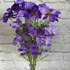 Lavender Cosmos Bush X 5 Stems, 20”, Wreath Embellishment Supply, Floral Supply, Floral Bushes, 63664LV