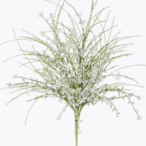 Wild Flower White Berry Bush, 22&#39;, Wreath Embellishment Supply, Floral Supply, Floral Bushes, 62287