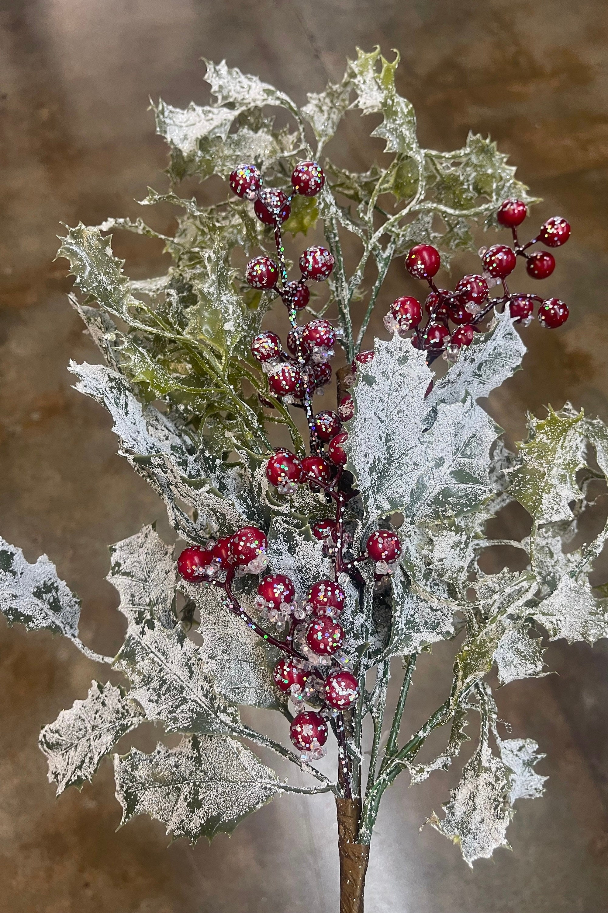 Canlierr Christmas Holly Berries & Leaves, 50 Pcs - Red & Gold, For Wreaths, Vases & Crafts - View #5