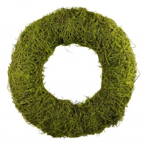 Moss Wreath Base 18” Round, Thick Moss Wreath Form for Wreath Making and Floral Work, Wreath and Floral Supplies, Spanish Moss Wreath Base