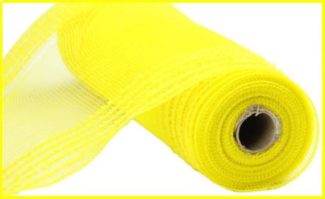Bordered Mesh Yellow Drift Poly Wide Border Mesh 10.25