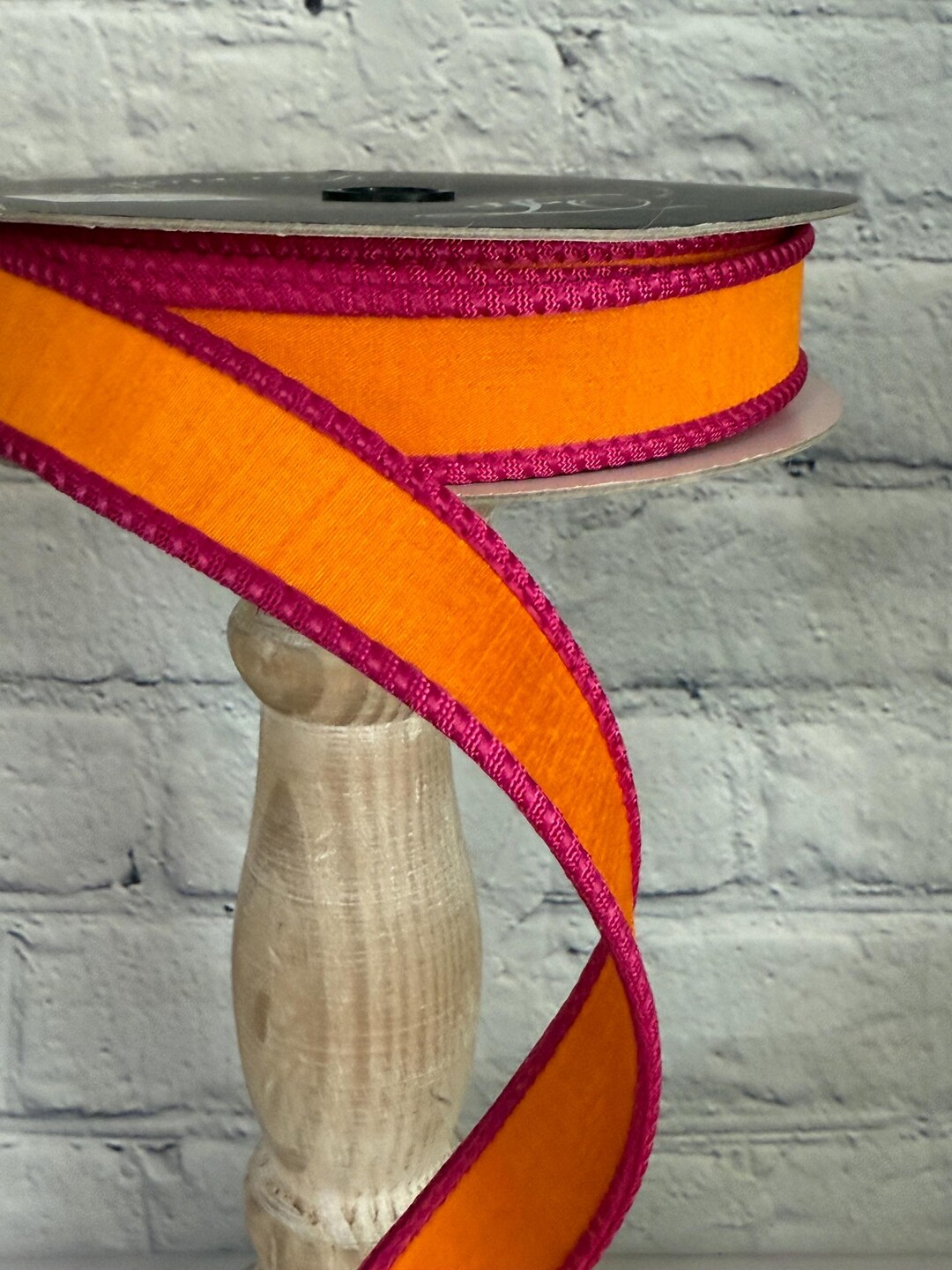 Orange and Hot Pink Wired Ribbon 1” X 10 Yds, Spring, Summer or Easter ...