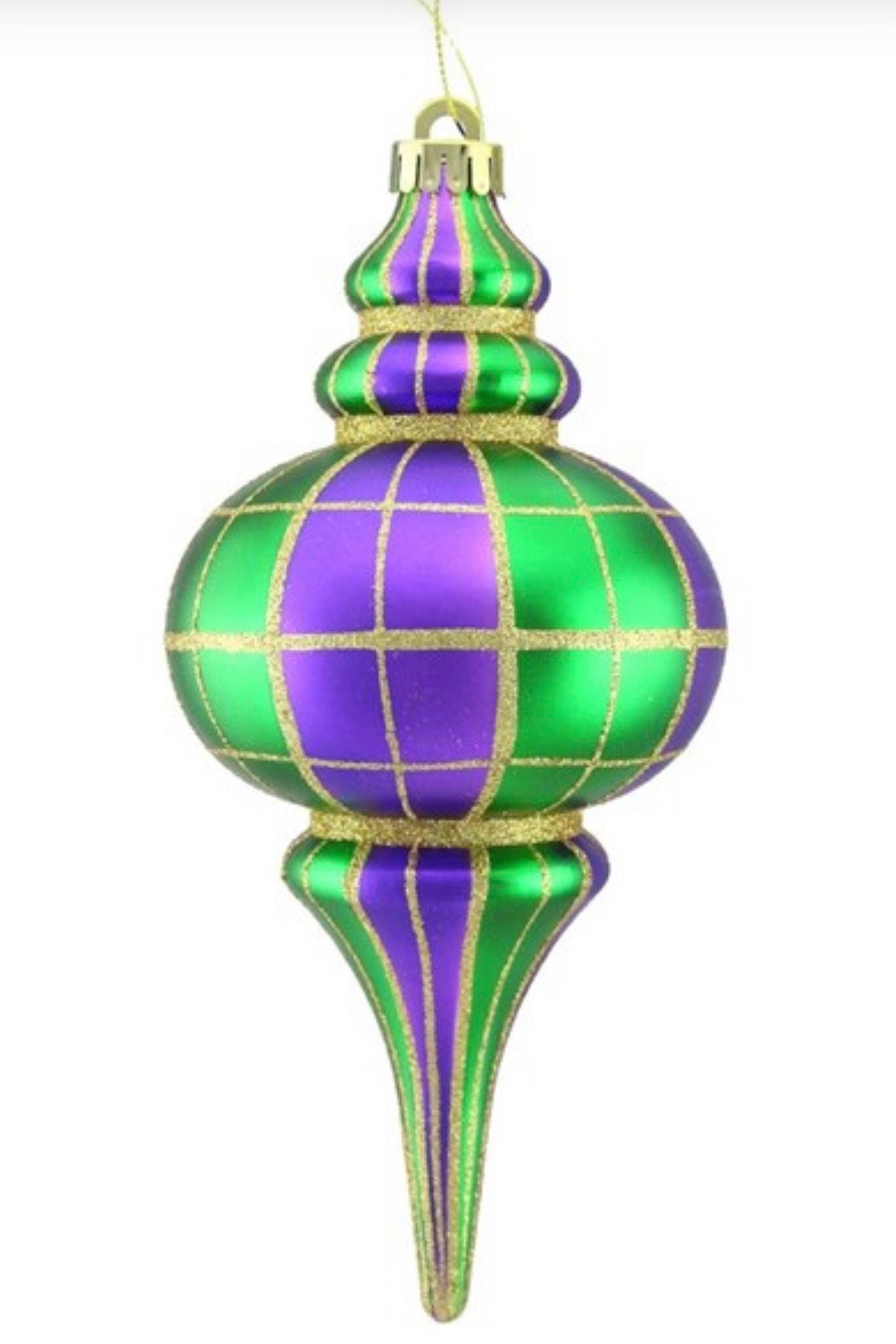 100mm Mardi Gras Polka Dot Ornament (HG1048)