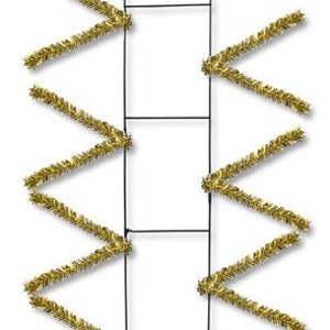 Wire Work Pencil Rail 22" x 4",  Black wire with Metallic Gold, Base For Wreath Making and Floral Work, Wreath and Floral XX759908