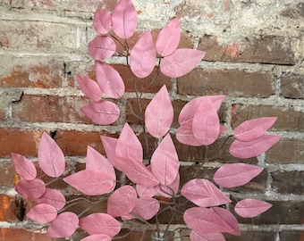 Pink, Rose Pink Ficus Leaf Spray 23", Pink Leaves, Spring, Summer, Fall Filler, FG633737