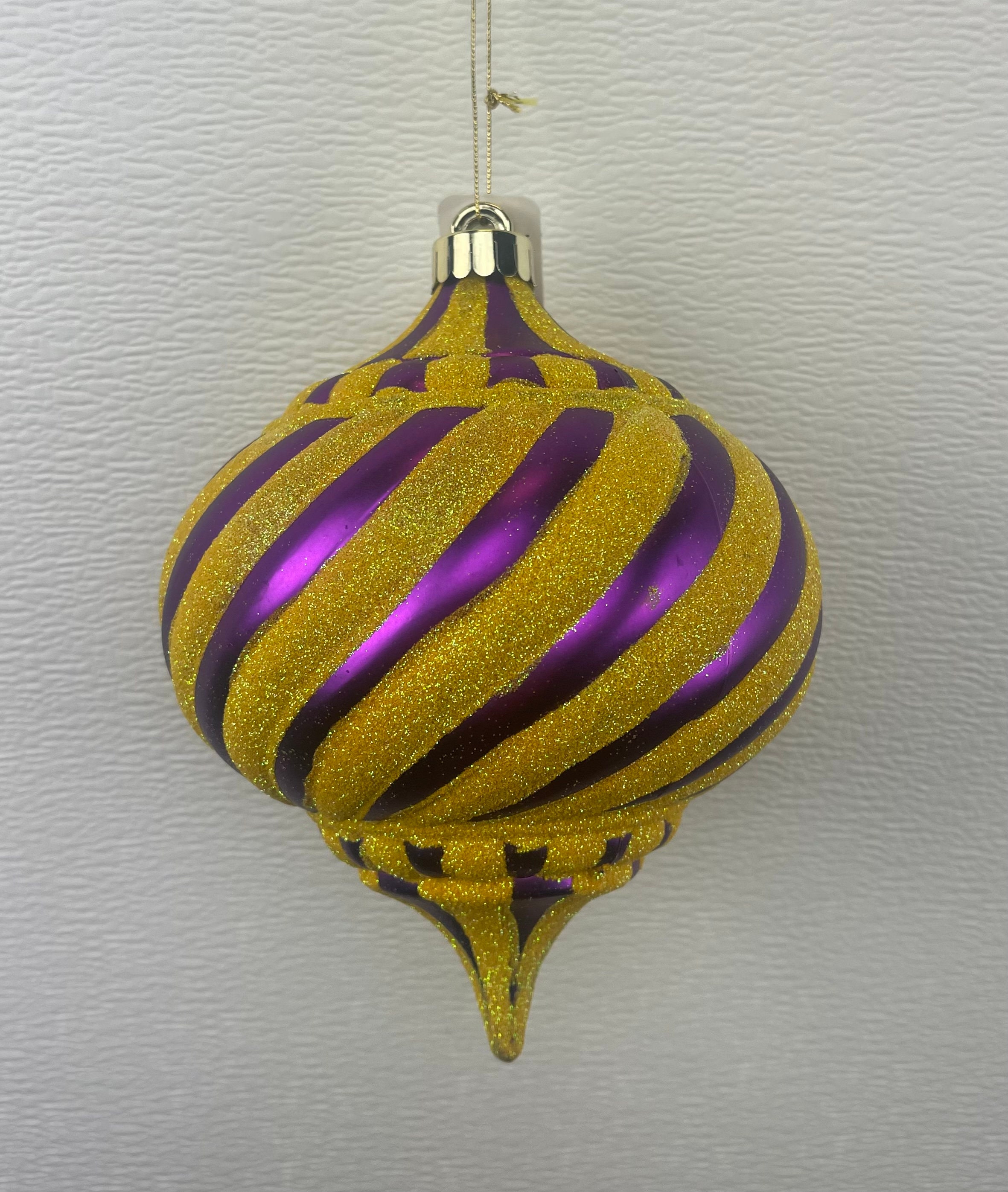 62 Pack of Green, Purple, and Gold Assorted Ornaments
