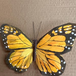Monarch Butterfly By the Dozen 7&quot;, Butterfly Decor, Spring Easter or Summer Wreath Embellishment, PRBF7006