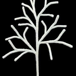 Chenille White Branch x 7, 31&quot;, Boho Christmas decor, Woodland Christmas, Winter Valentine&#39;s Day Embellishment Spray 85713WT