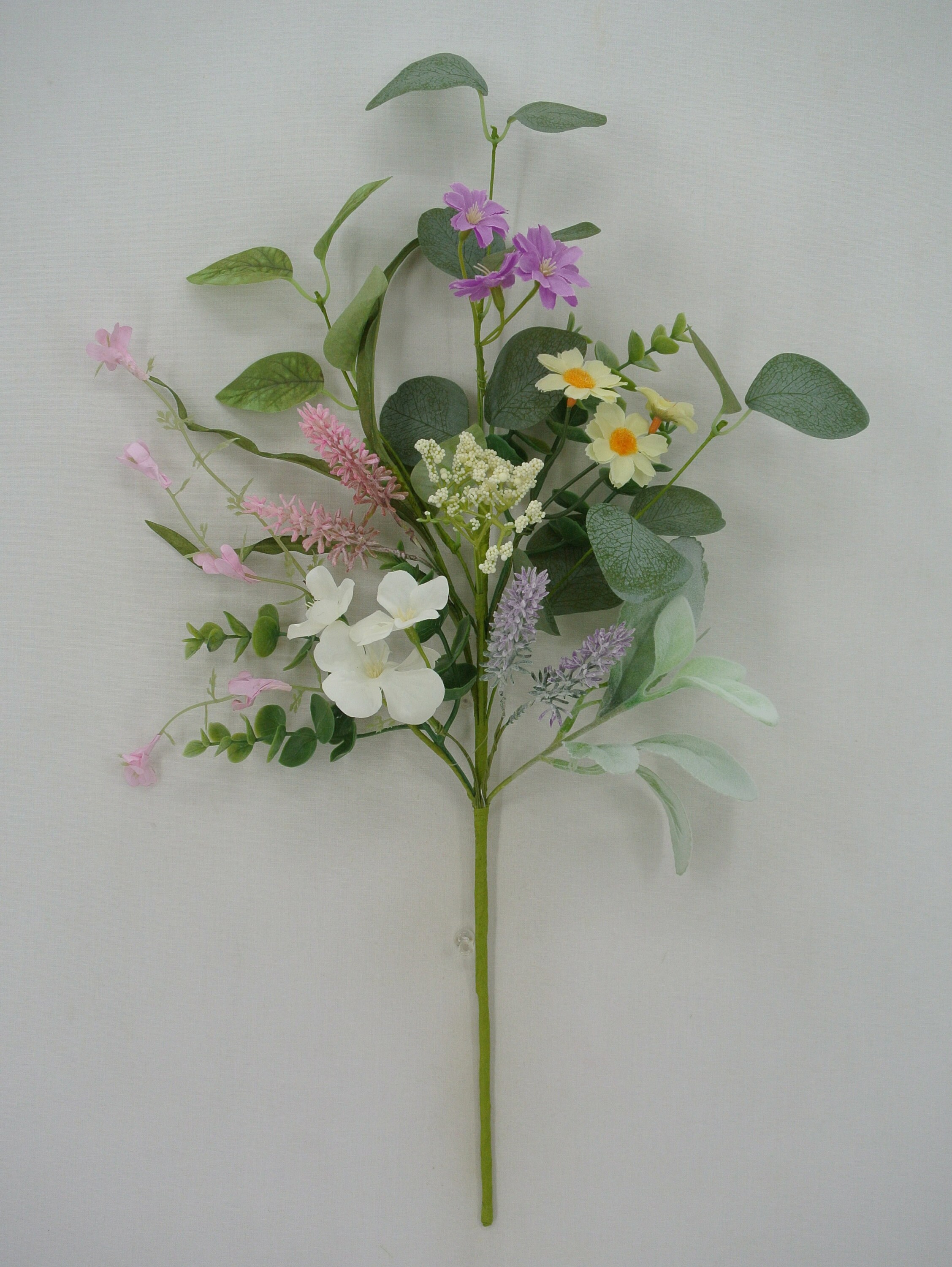 Wildflower Floral Pick 19', Pink, Yellow, Lavender and White