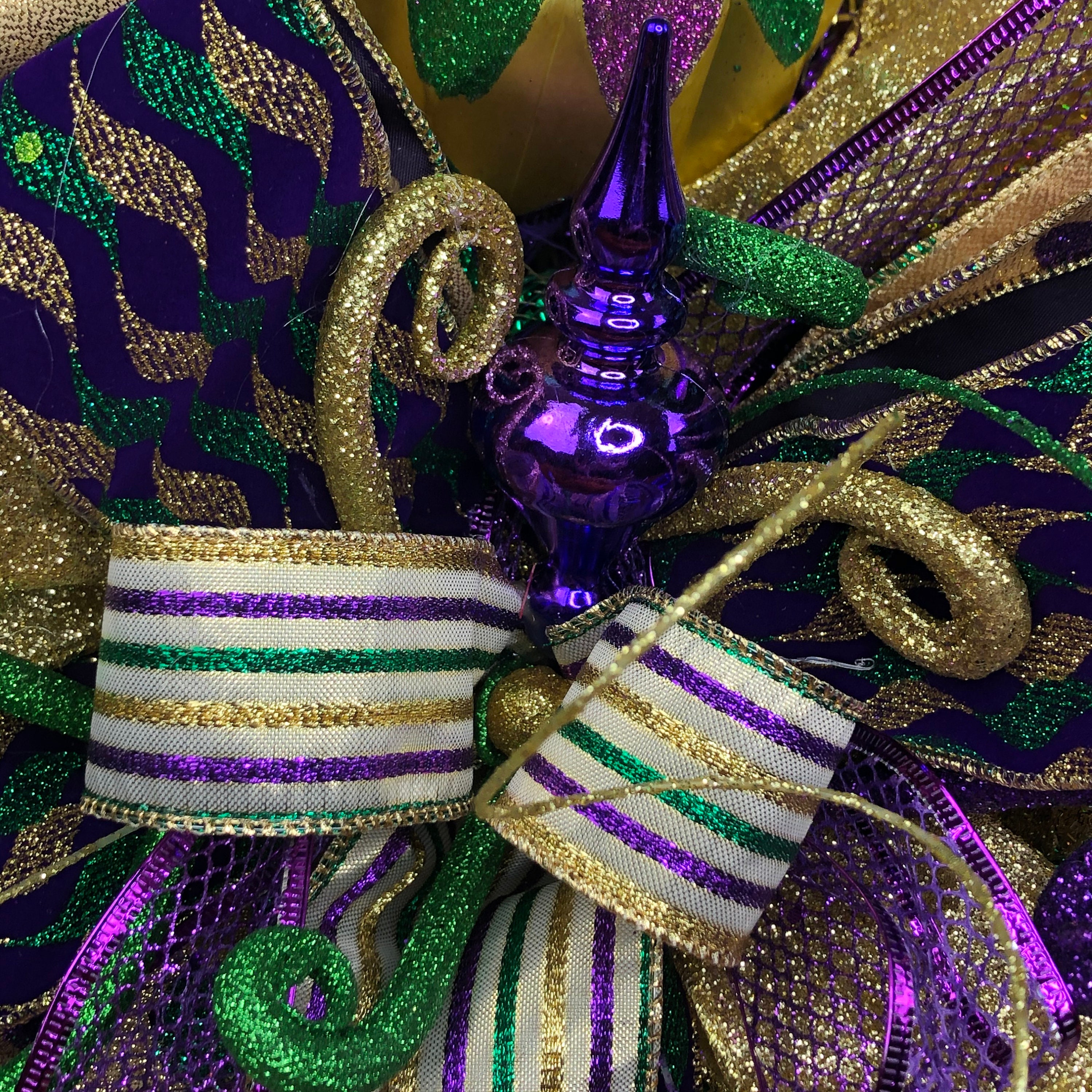Mardi Gras Centerpiece Jester Mask Swag Mardi Gras Ball Deco