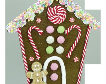 Gingerbread House Cookie Ornament, 9" H, Perfect for Wreaths, Centerpieces, Swags, Garlands, Christmas Trees, 84654BN