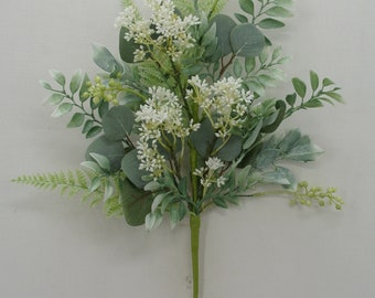 Eucalyptus Mixed Berry Spray 22", Spring and Summer Greenery Wreath Embellishment Supply, Floral Supply, 83397