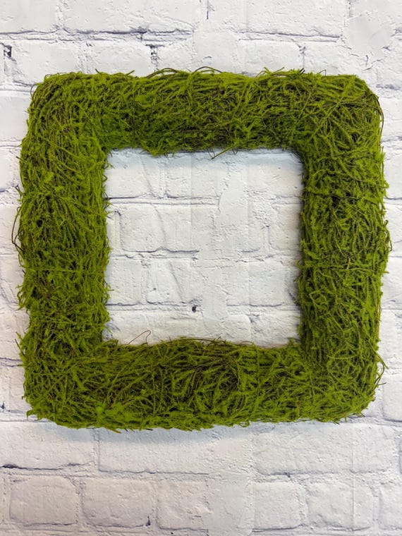 Moss Wreath Base Square, 15" x 15" Moss Wreath Form for Wreath Making and Floral Work, Wreath and Floral Supplies, Spanish Moss Wreath Base