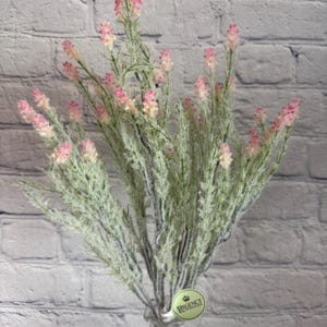Clover Berry Bush Pink and Green Plastic  5 x17&quot;, Filler  Bush Vase Filler, Greenery Stem Wreath Embellishment, Floral Supply, MTF23951PKGR
