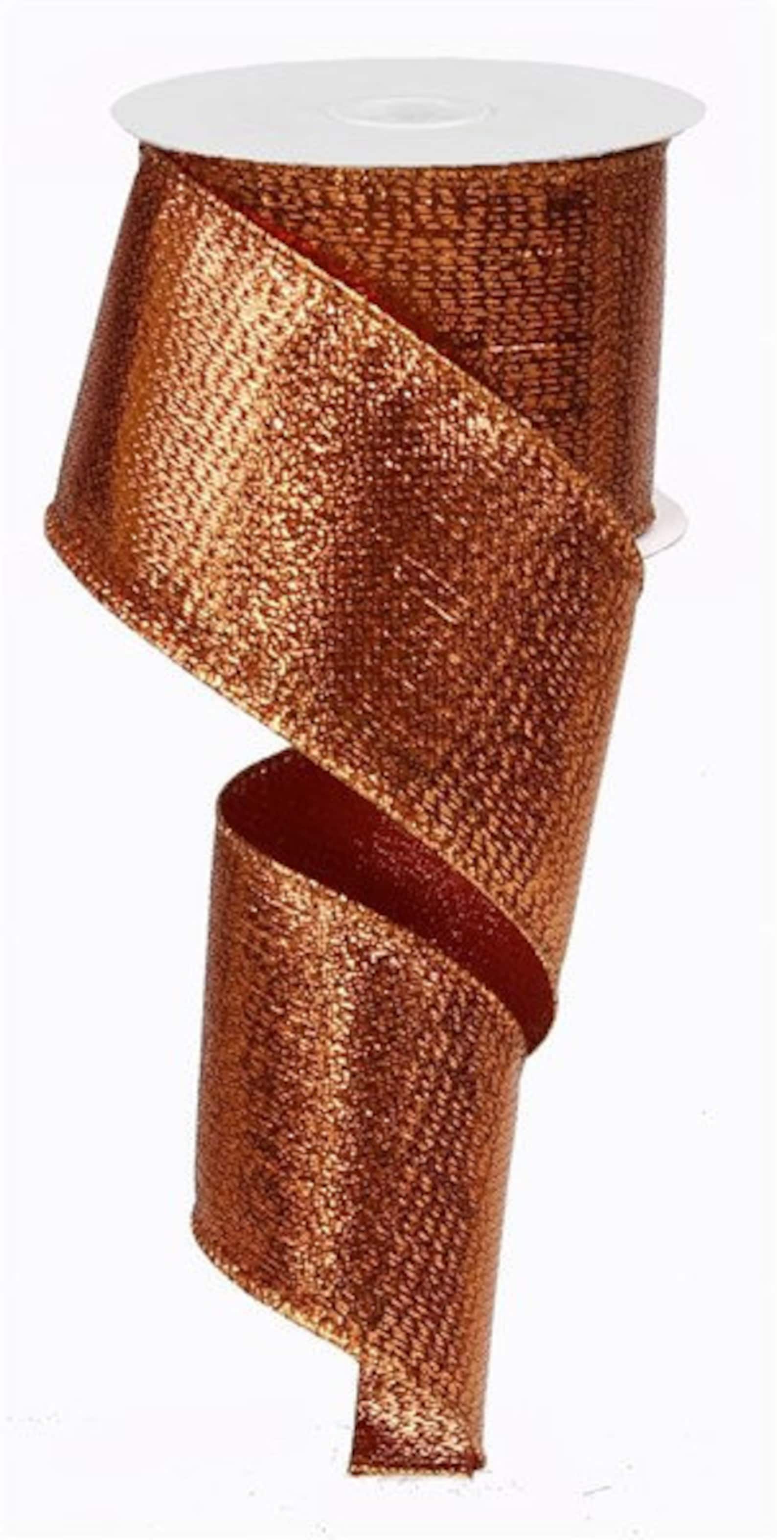 Metallic Copper Ribbon 2.5” X 10 Yards, Ribbon for Wreaths, Crafts or ...