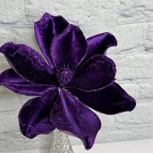 Purple Magnoila 10&quot; x 9&quot; dia, Mardi Gras for Wreaths, Centerpieces, Swags, Garlands and Christmas Trees 85318DKPU