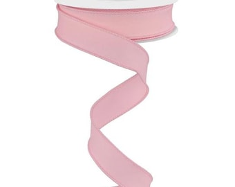 Pale Pink Diagonal Weave Ribbon, 7/8" X 10 Yards Ribbon, RGE720215