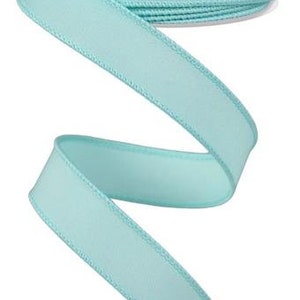 Ice Blue Diagonal Weave 7/8” X 10 Yards Wired Ribbon, RGE7202H1