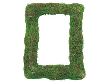 Moss Wreath Base Rectangle, Moss Wreath Form for Wreath Making and Floral Work, Wreath and Floral Supplies, Spanish Moss Wreath Base 62069GN