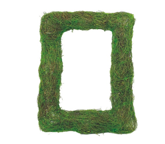 Moss Wreath Base Rectangle, 19" x 15" Moss Wreath Form for Wreath Making and Floral Work, Wreath and Floral Supplies, 62069GN