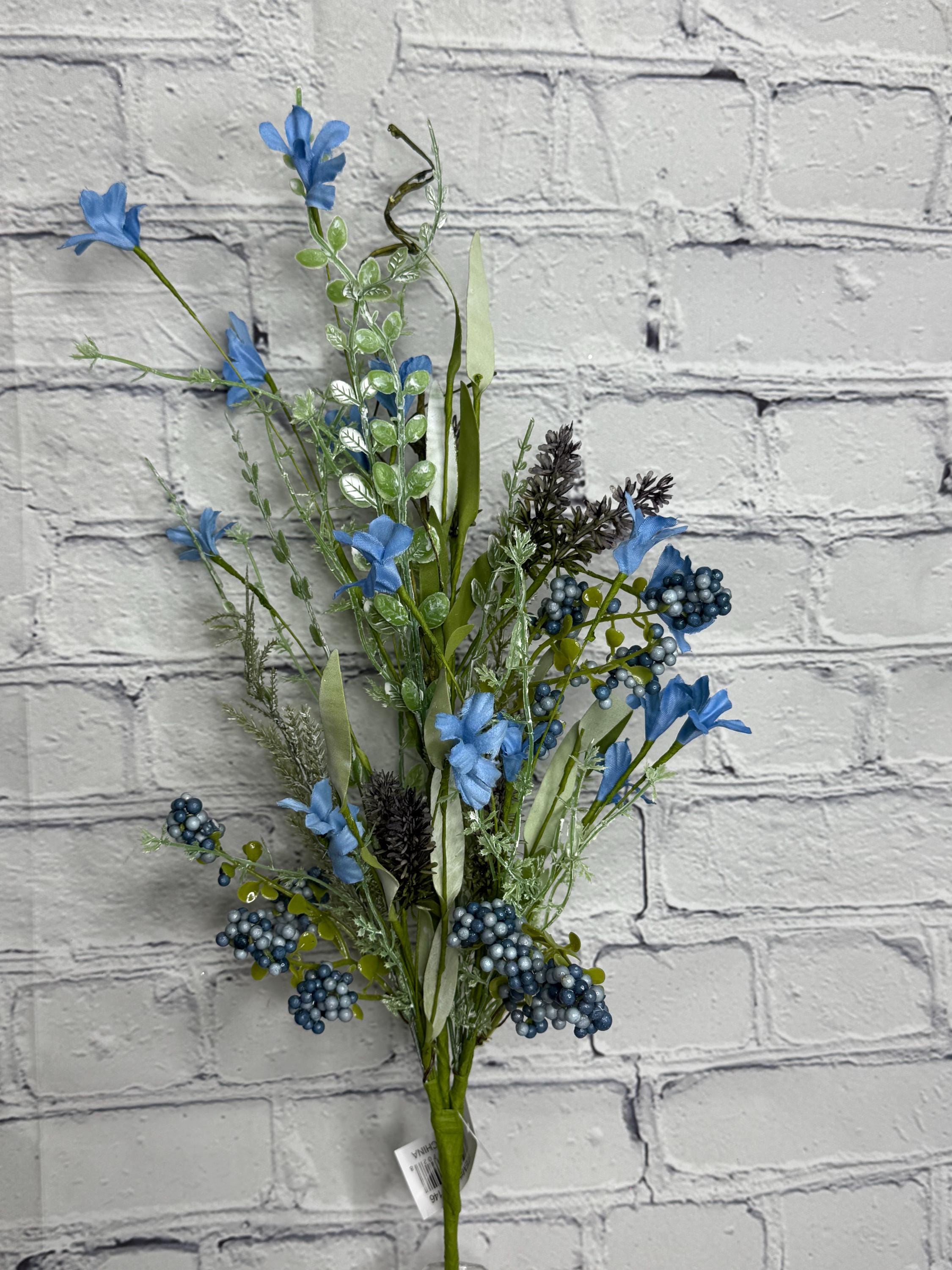 Two-tone Blue Fabric Flowers 24