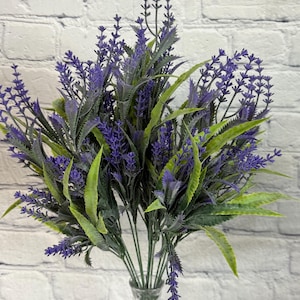 Lavender Bush x 12, Greenery Filler Spray 22”, Wreath Embellishment Supply, Floral Supply, Floral Bushes, 82510