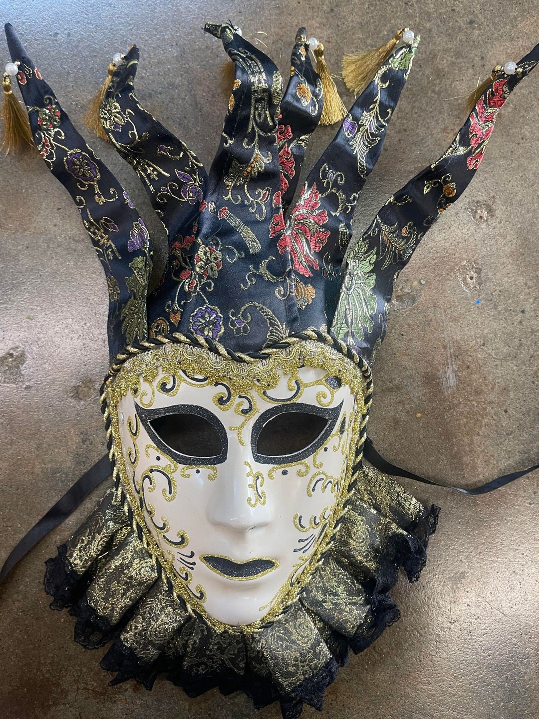 Mardi Gras Mask, Jester Mask, Carnival Mask, Masquerade Mask - Etsy