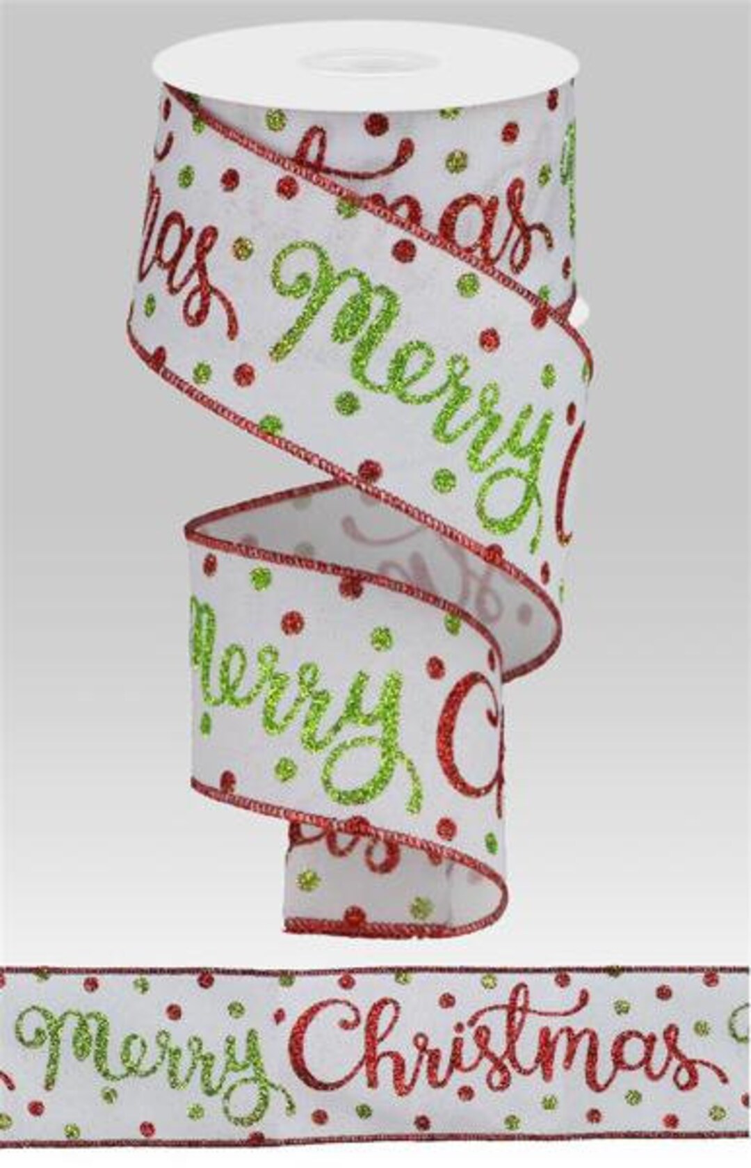 Present Ribbon Script Merry Christmas Script on Royal Ribbon 2.5