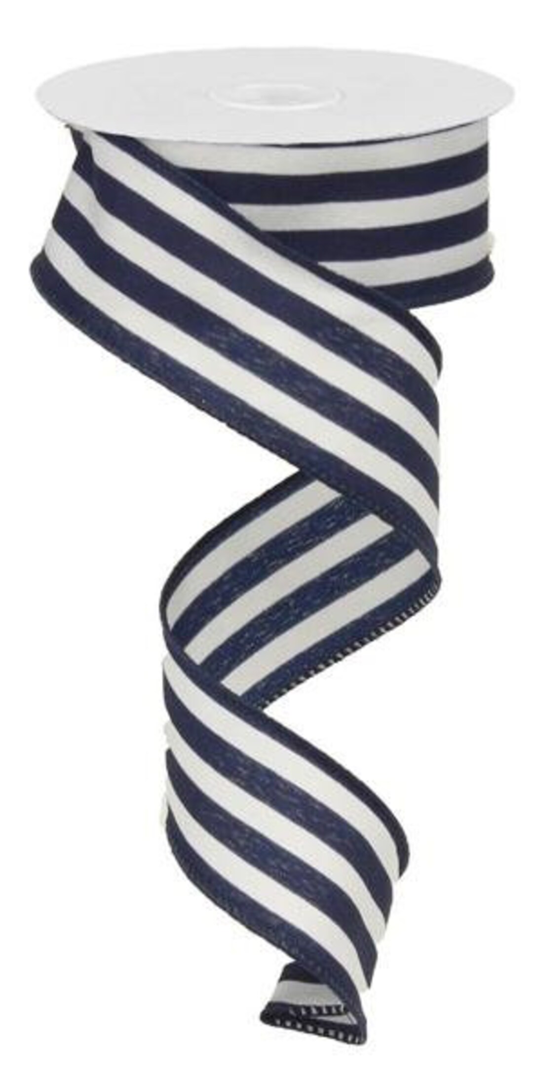 Mini April Navy Vertical Stripe