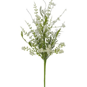 Cream 60919 Lavender Berry Spray, Twigs and Greenery Filler Spray 23”, Wreath Embellishment Supply, Floral Supply, Floral Bushes, 60919