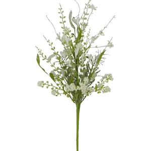 Cream 60919 Lavender Berry Spray, Twigs and Greenery Filler Spray 23”, Wreath Embellishment Supply, Floral Supply, Floral Bushes, 60919