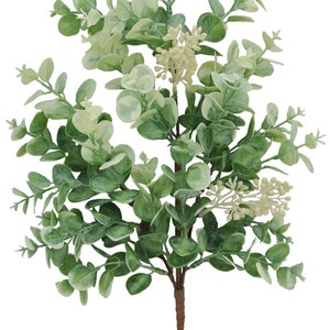 Eucalyptus Berry Spray 19", Fall Greenery Wreath Embellishment Supply, Floral Supply, 63356