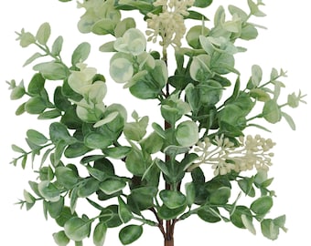 Eucalyptus Berry Spray 19", Fall Greenery Wreath Embellishment Supply, Floral Supply, 63356