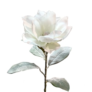 Snowy Magnolia Spray 29H&quot;, White  Magnolia for Wreaths, Centerpieces, Swags, Garlands, Christmas Trees 83335WT