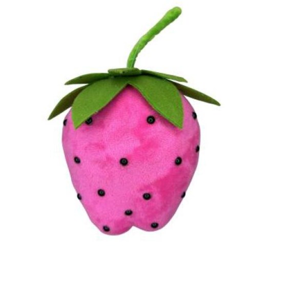 Pink Plush Strawberry Ornament – 11” Tall X 5” Diameter | Wreath