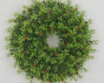 Cypress Berry Wreath , 16” Cypress  Base For Wreath Making, Candle Rings and  Centerpieces, Wreath and Floral Supplies