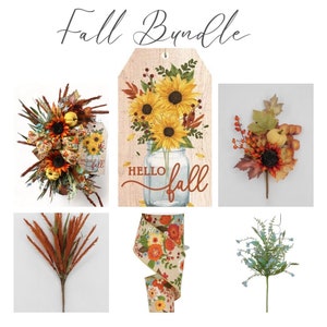 Paquete de coronas de otoño, decoraciones de otoño, entrada de otoño