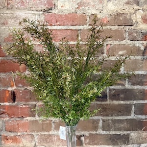 Greenery Filler, Plastic Mini Leaf Bush, 24&quot;,Green Brown, Spring Greenery, Fall Greenery Bush Vase Filler, Greenery Stem  FG6611436