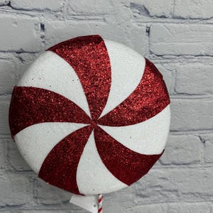 Peppermint Lollipop Christmas 8" x 23", Peppermint Spray for Wreaths, Centerpieces, Swags, Christmas Trees, or Valentine Pick, 63711