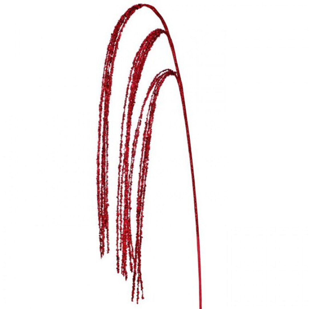 Beaded Rain Red Sequin Spray 45 Christmas Tree Spray Etsy