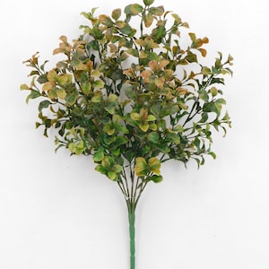 Autumn Tea Leaf Bush 19” x 7, Mix Greenery Bush Vase Filler, Greenery Stem Wreath Embellishment Supply, Floral Supply, 83053