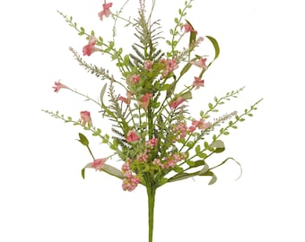 Pink 60919 Lavender Berry Spray, Twigs and Greenery Filler Spray 23”, Wreath Embellishment Supply, Floral Supply, Floral Bushes, 60919