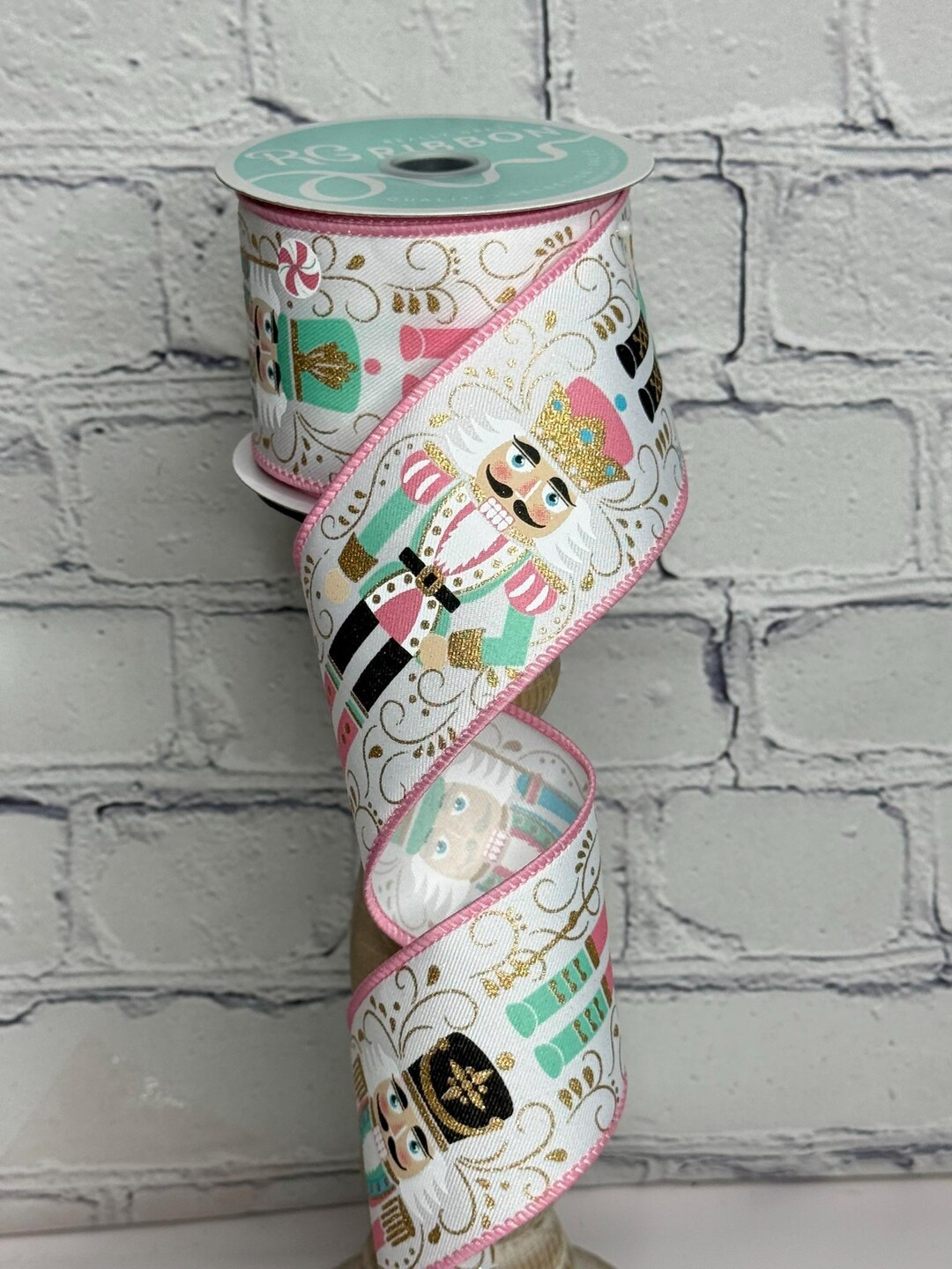 Nutcrakrt Ribbon Nutcracker Wired Ribbon 2.5