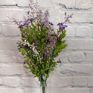 Purple Filler Bush – 19&quot; Tall with 9 Stems – Perfect for Vases, Wreaths & Floral Arrangements