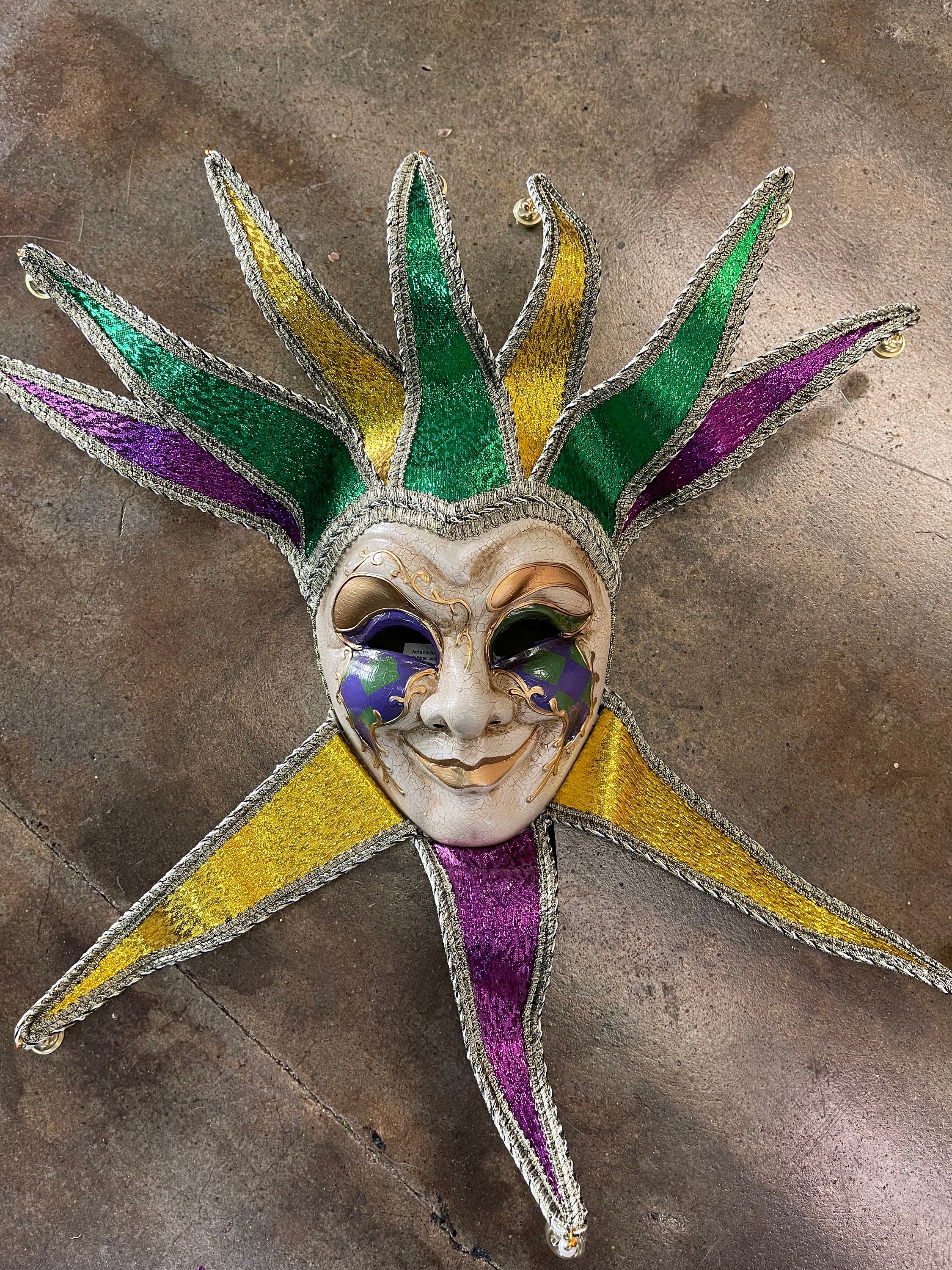 907 Mardi Gras mask KWS-M2635WTGO-M8544WTGRYL-1-  main image 3