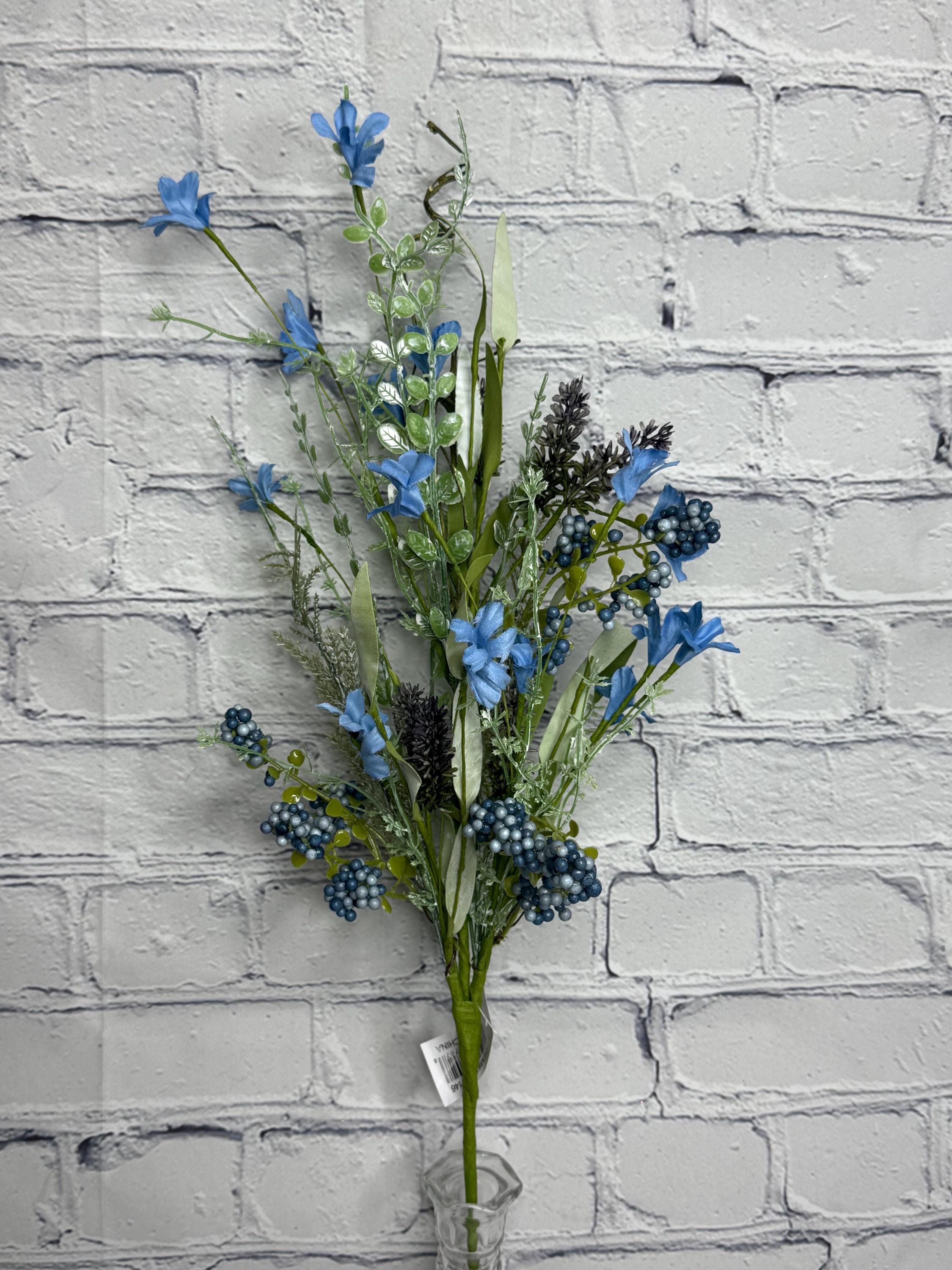 Two-tone Blue Fabric Flowers 24